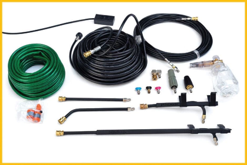 Kit Dronewash patenteado instalado em drone DJI